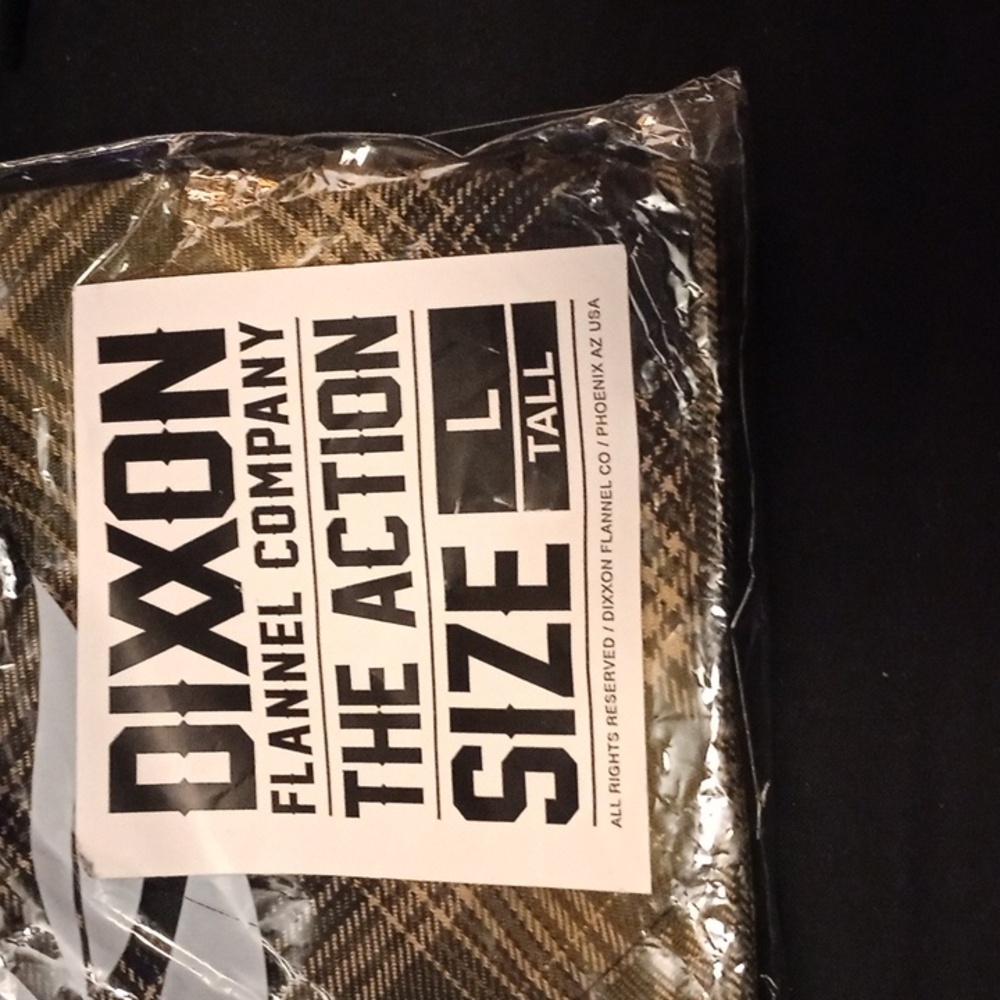 NWT, Dixxon Flannel, "The Action" Men's Size Large Tall, Long Sleeve